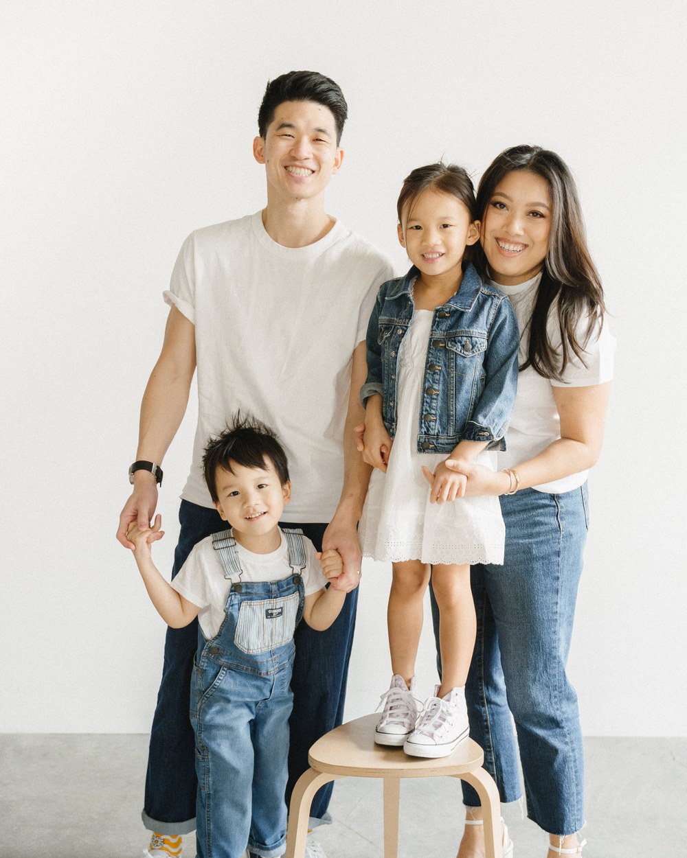 Dr. Hieu and Sereyneth with their kids, Mila and Micah